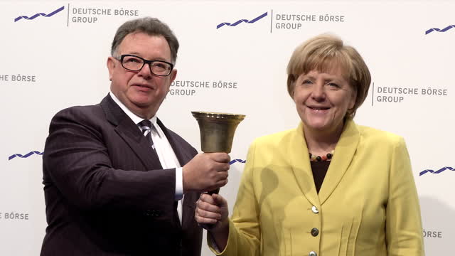 Kanzlerin Merkel besucht die Börse