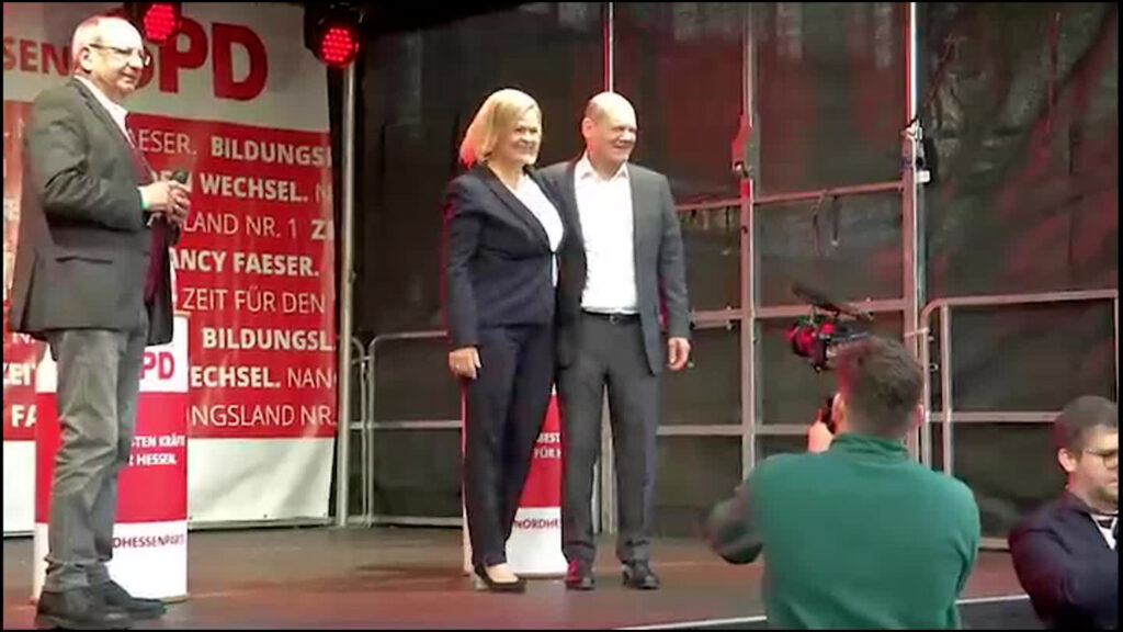 Bundeskanzler unterstützt Nancy Faeser im Hessen-Wahlkampf